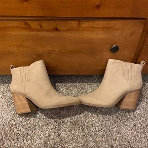 Never Worn Tan Suede Booties